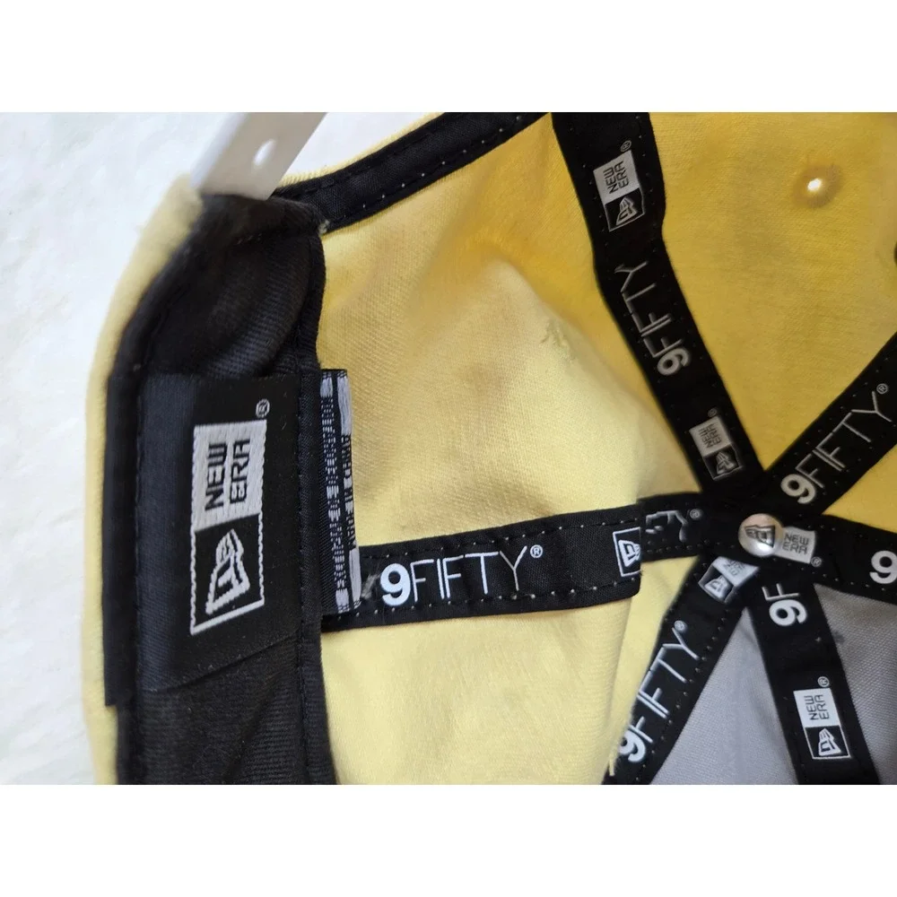 New Era 9FIFTY Retro Crown Snapback Hat Yellow Tennis‎ Player Laurel Wreath Cap